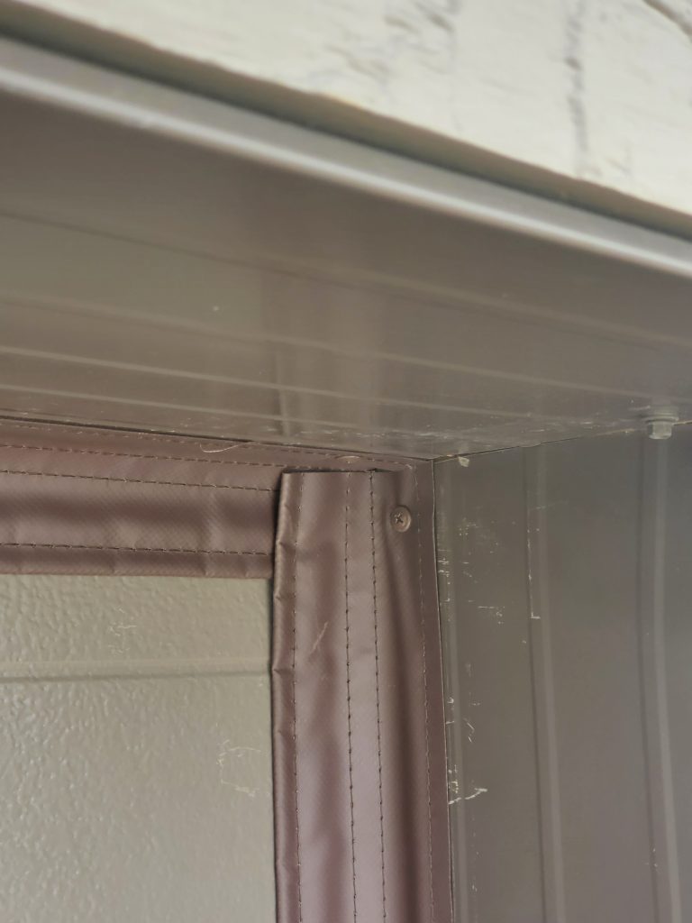 Side/TopSealer installed directly on garage door frame.