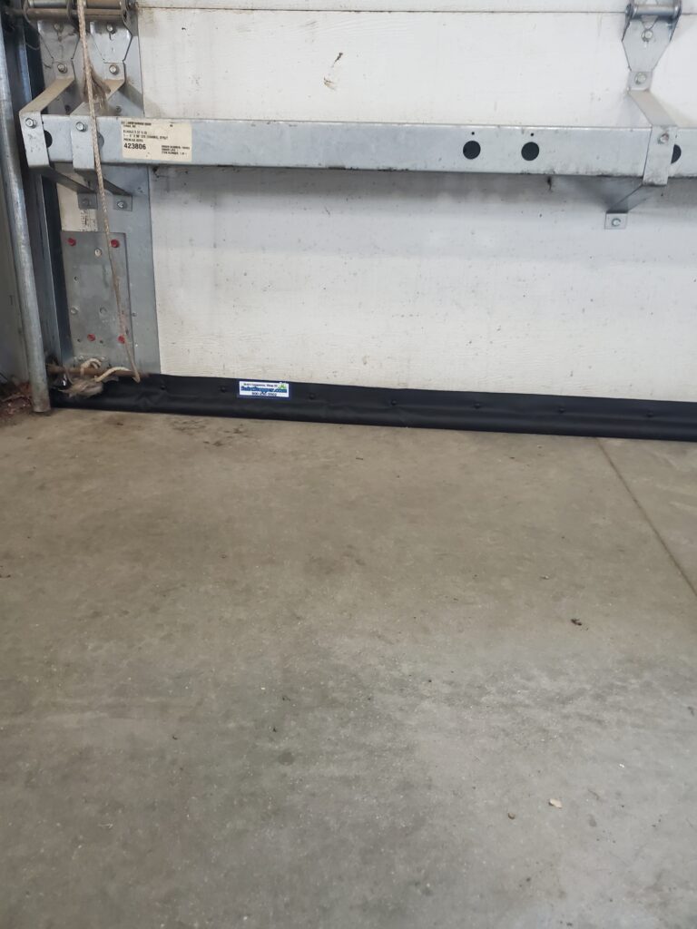 SnirtStopper Original BottomSealer garage door seal installed