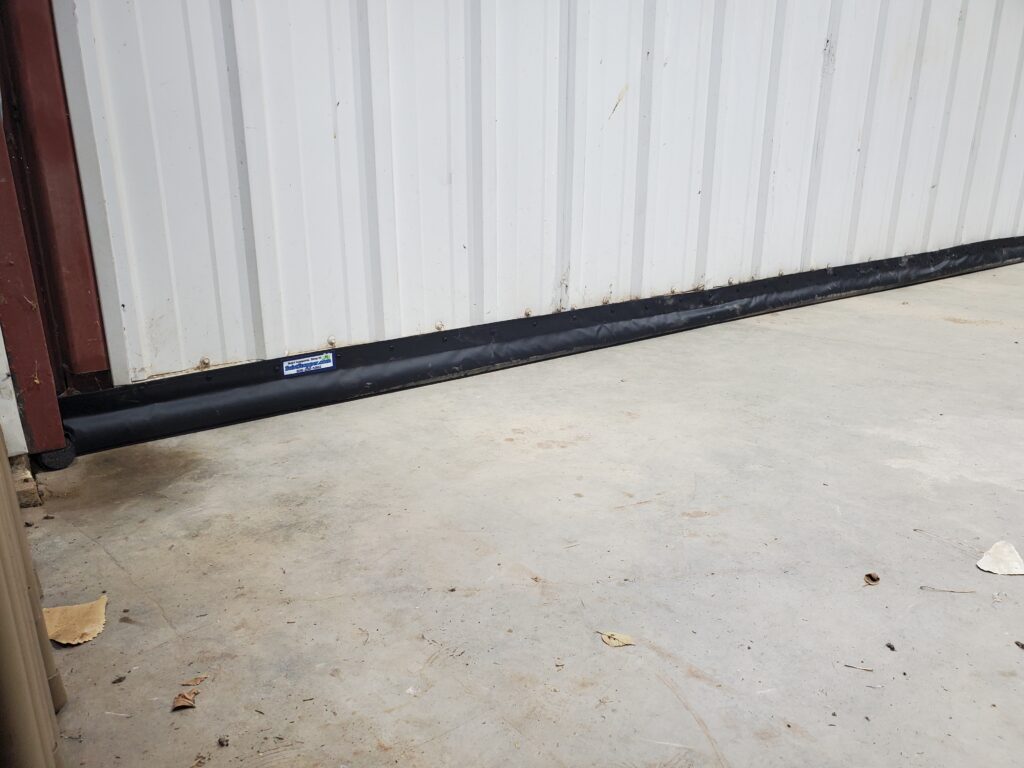 SnirtStopper XXL BottomSealer shown installed on garage door